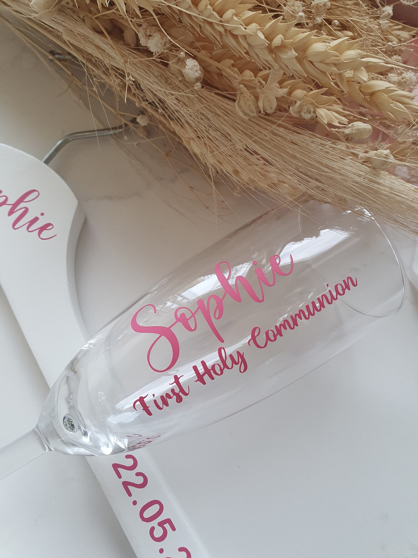 Decal Only . Custom Name Communion Confirmation Hanger and Glass Decal ...