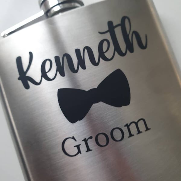 Groomsmen Decal , Hip Flask Decal , Groomsman Party , DIY wedding , Wedding on a budget ,