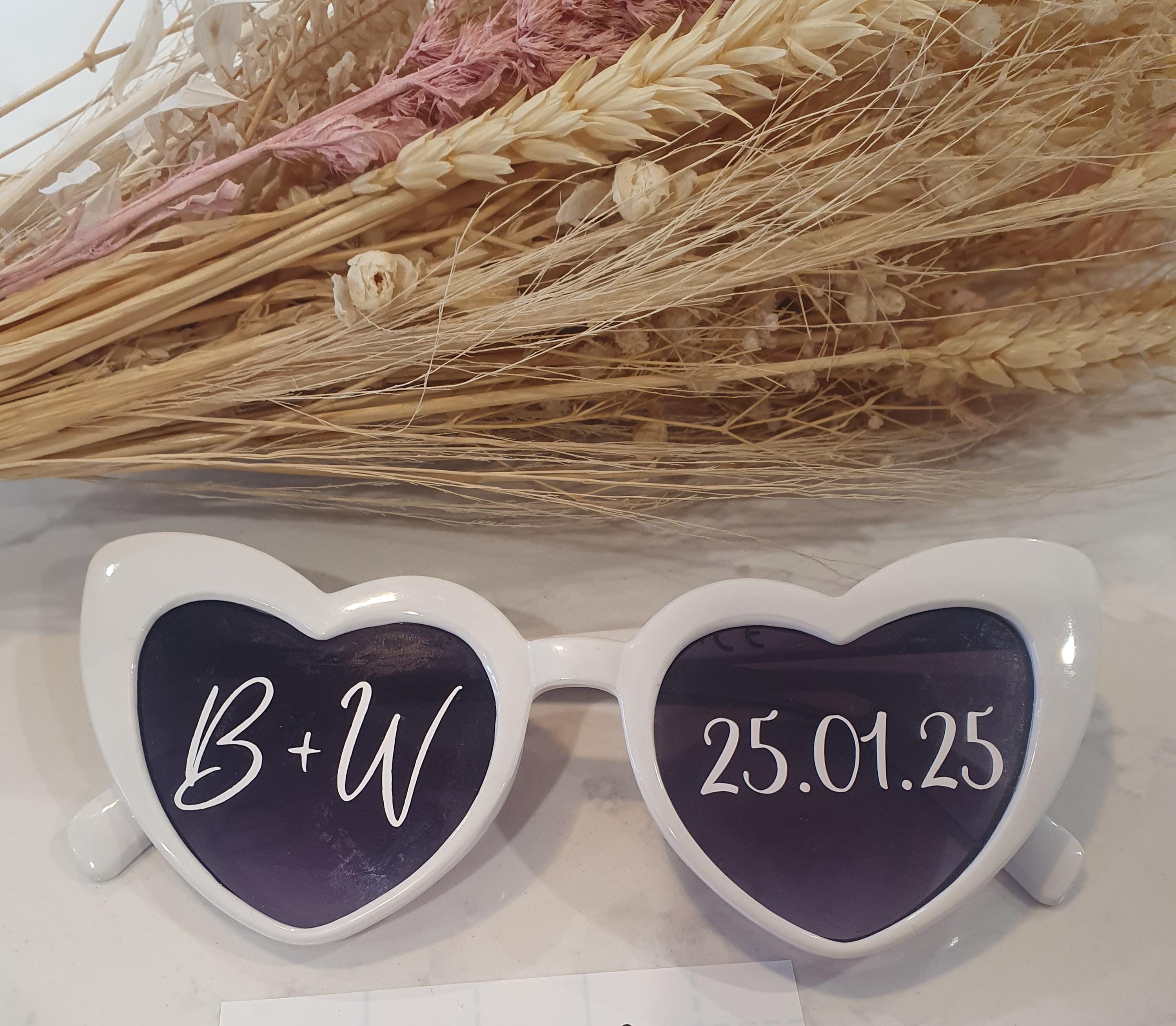 Occhiali Da Sole Personalizzati Mr & Mrs White Heart Per - Foto 12