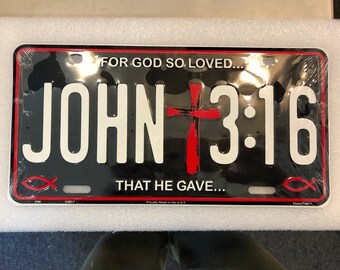 License Plate Bible Verse - Etsy