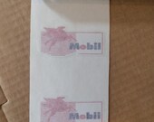2 Mobil Decals tiny Decal Pegasus Gas Oil Petro Memorabilia Gas Pump Stickers Gas Pump Garage Man Cave Retro Vintage