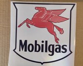 Mobilgas Decal Mobil Decals Petro Sticker for Gas Pump Sign for Garage Man Cave Gifts for Men shell Oil Memorabilia Mens