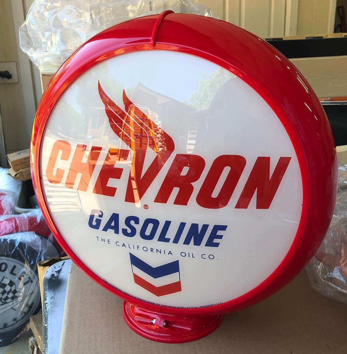 Licensed Chevron Gas Pump Globe / Chevron Gas Pump Globes / Etsy