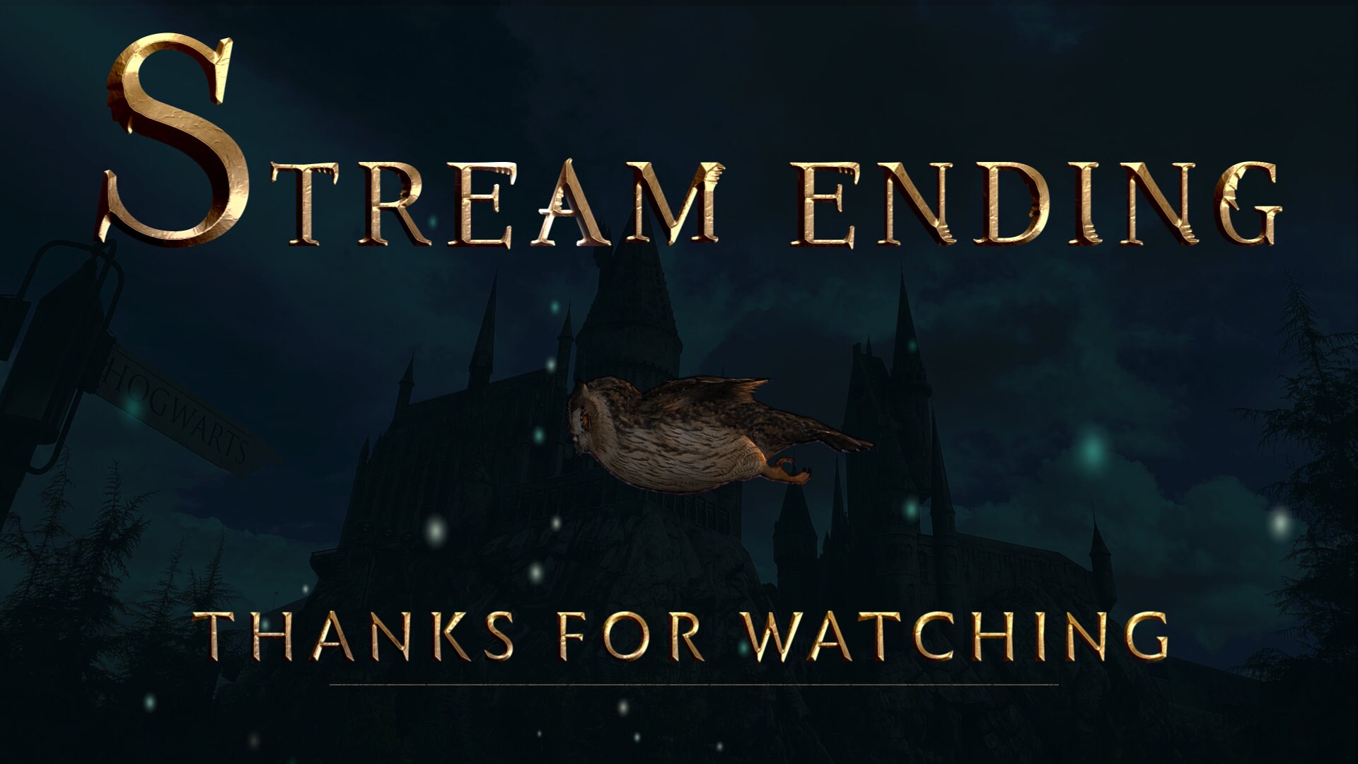 Animated Hogwarts Legacy Twitch Screens for Streamers Magic Witch