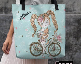 Custom Tote Bag, Christian Tote, Christian Bag, Sleepover Bag, Bible Study Bag, Teen Bag, Tween Bag, African American Girl