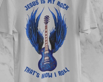 Jesus is My Rock That’s How I Roll, Christian T-shirt, Christian Band, Christian Shirt, Christian Rock