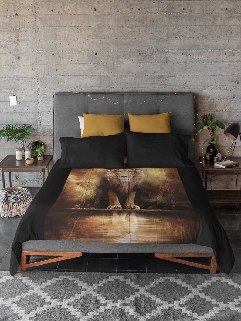 Christian Blanket, Lion and Lamb Blanket, Lion of Judah, Baby Blanket, Plush Blanket image 2
