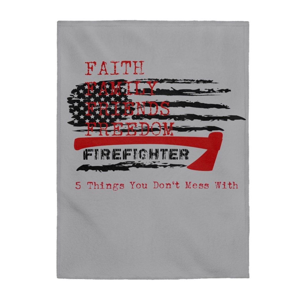 Firefighter Gift, Firefighter Throw, Firefighter Blanket, Thin Red Line ...