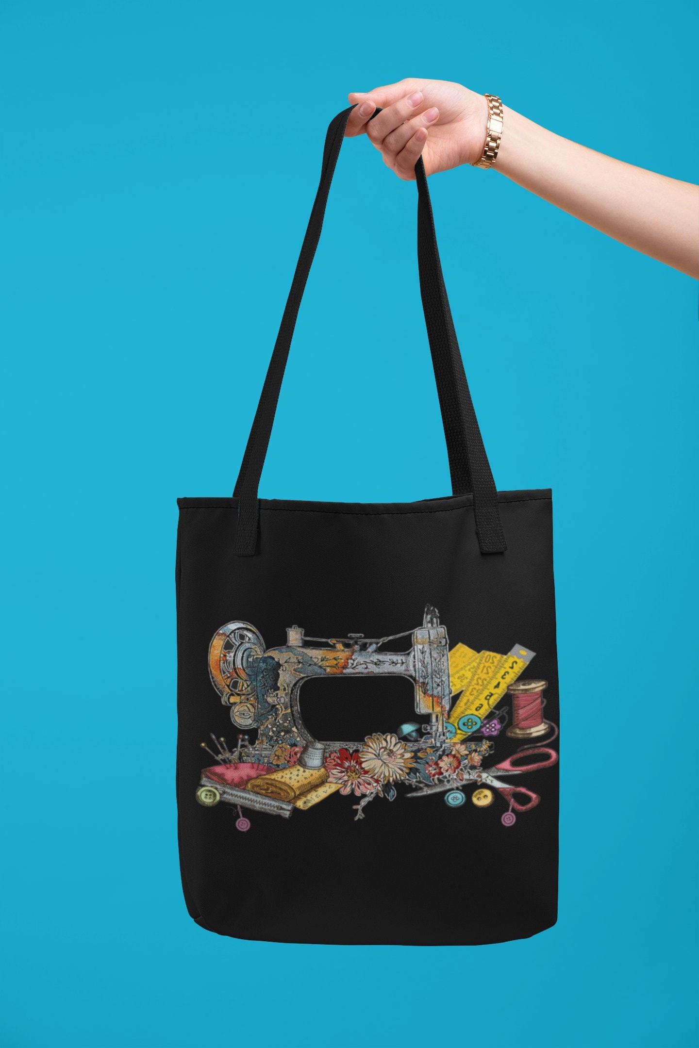 Make-up-Tasche Für Quilter & Näher | Aufdruck „Ja, Ich Brauche All Diesen Stoff“ | 23x17x5 Cm | Segeltuch
