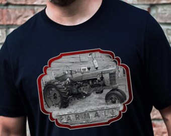 Farmall Tractor T-Shirt: Gift for Farm Dad