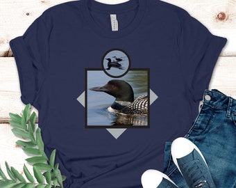 Wildlife Loon Graphic Tee: Lake Lover Bird Shirt