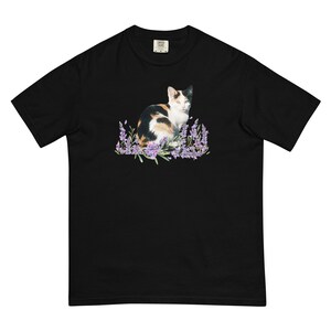 Calico Cat comfort color tee, Cottagecore animal shirt