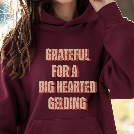 Grateful Gelding Hoodie: Vintage Horse Lover Sweatshirt