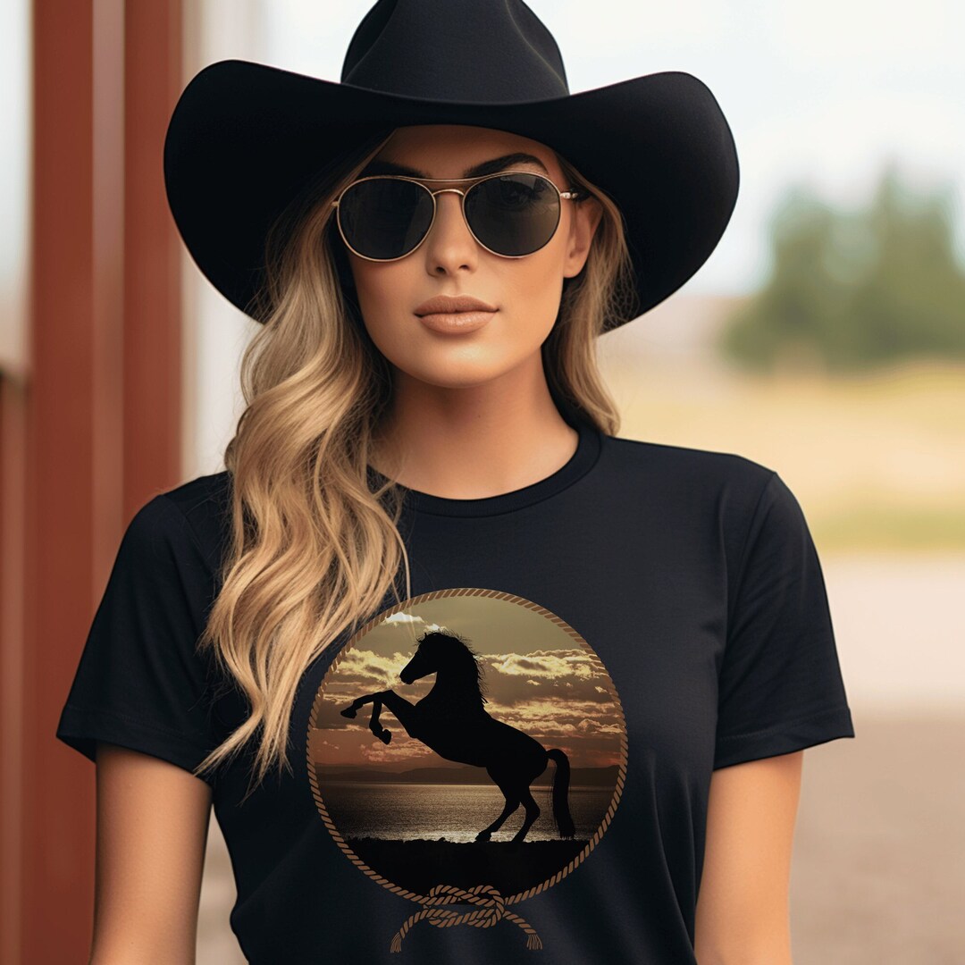 Rearing Horse Design Horse Shirt Horse Lover Tee Horse Girl Etsy