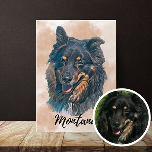 Personlized horse gift ,Custom Digital Painting  Digital Download Pet Portrait , Personalized Pet Gift, , Pet Memorial Gift, Pet Art