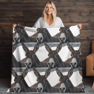 Jeté âne : décoration d&#39;intérieur originale, cadeau pour les amateurs d&#39;ânes