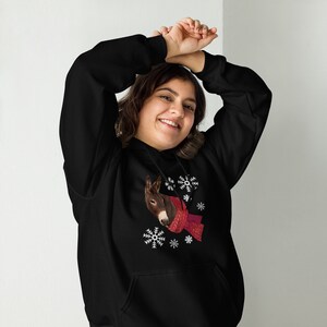 Winter Donkey Hoodie, Dokey snowflake sweatshirt, Donkey sweater