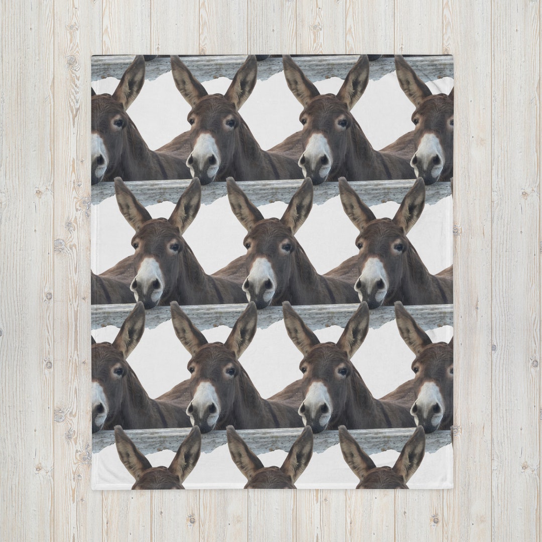 Quirky Home Decor Donkey Throw Blanket Perfect Gift for Etsy