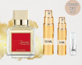 Baccarat Rouge 540 Eau de Parfum 2ML 5ML 10ML Travel Size, Sample Bottles, Perfume Decant, Perfume Atomizer