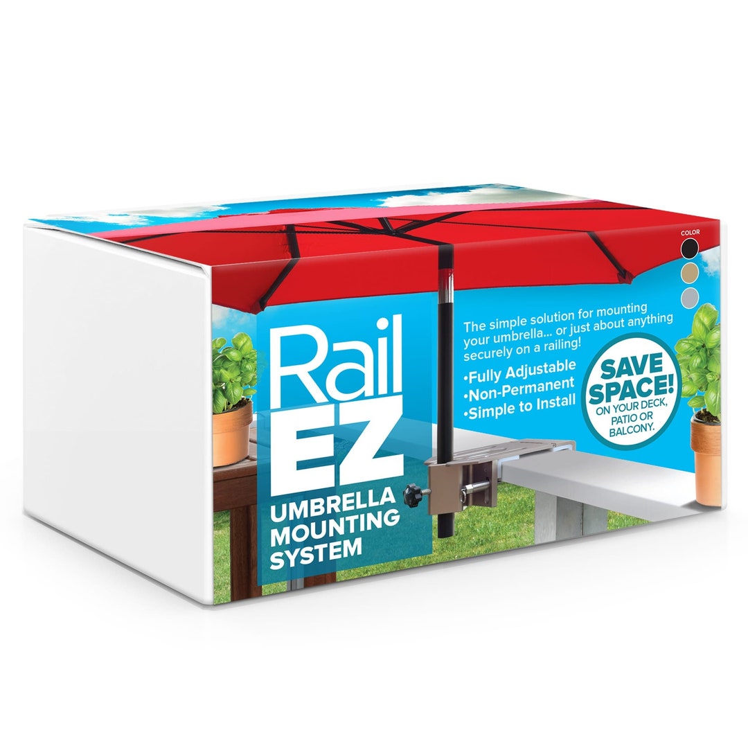 Railez Patio Umbrella Mounting Bracket for Railings. Secure Etsy