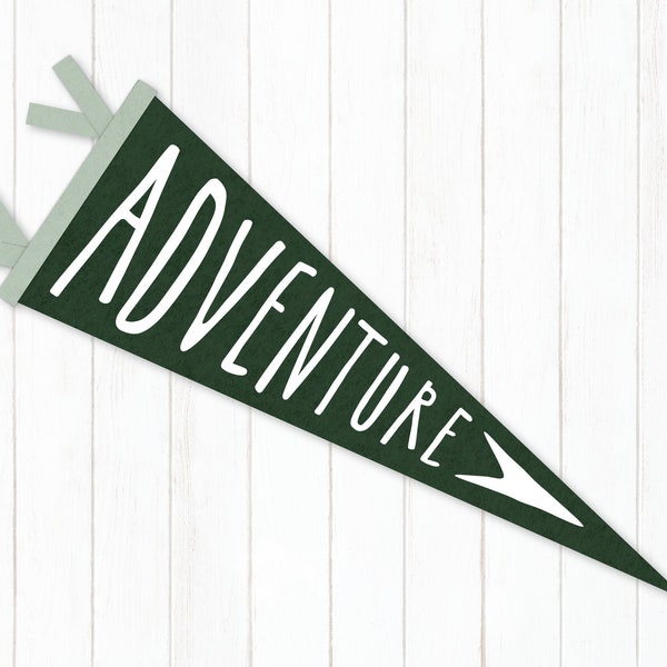 Adventure Pennant Flag | wall hanging | felt pennant | kids bedroom | camp flag | outdoors | adventure | explore
