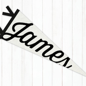Personalised felt name pennant for the wall