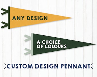 Custom design wool felt pennant wall flag