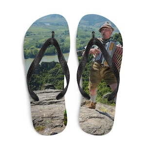 Funny German Accordion Oktoberfest Flip-Flops