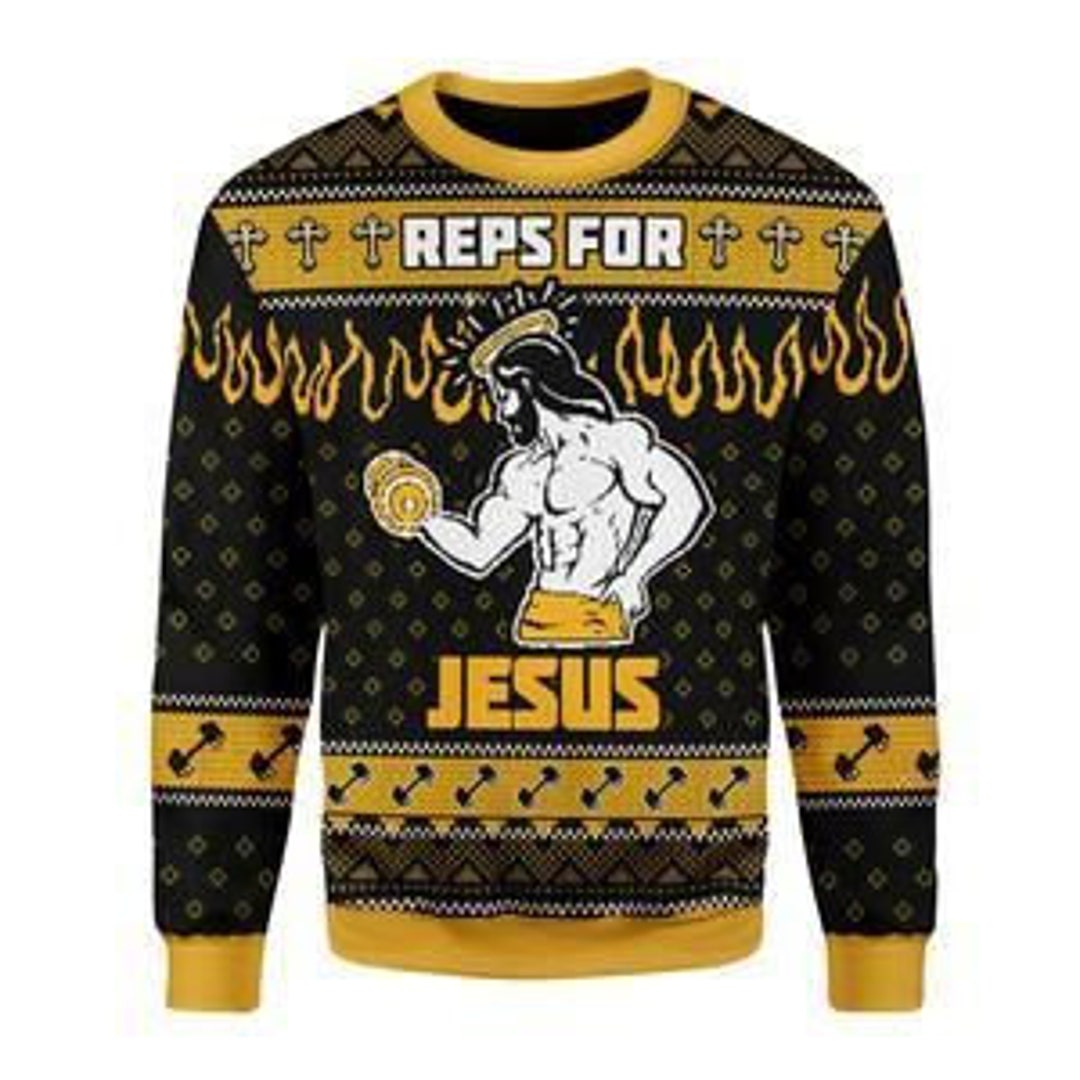 Reps for Jesus Ugly Christmas Sweater US3374 Knitted Ugly Etsy