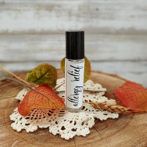 Allergy Relief, Roll On, Essential Oil,  10ml, Natural Remedy, Congestion, Sinus Relief, Seasonal Allergies, Mother&#39;s Day Gift