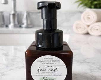 Foaming Face Wash, Face Cleanser, Facial Care, Natural Skincare, Essential Oil Face Wash, Facial Cleanser, Sensitive skin,