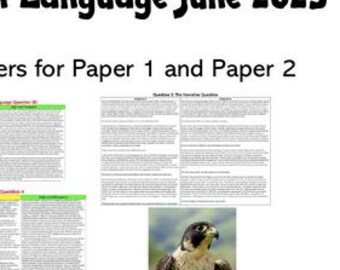 AQA English Language June 2025 Model Answers Paper 1 and Paper 2