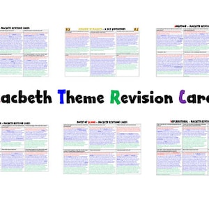Macbeth Theme Revision Cards
