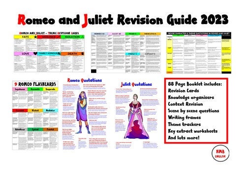 Romeo and Juliet Revision Booklet 98 Pages - Etsy