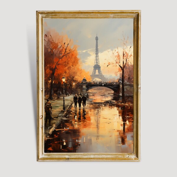 Rainy Day Bridge Painting l Seine River Print | Watercolor Art PRINTABLE | Original Portrait Art Serenity | ArtaXpress