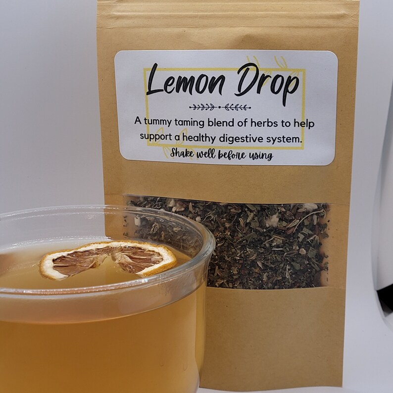 Lemon Ginger Herbal Tea / Digestion Aid Herbal Tea Tummy Etsy