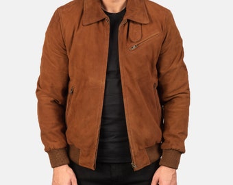 Tan Suede Leather Jacket