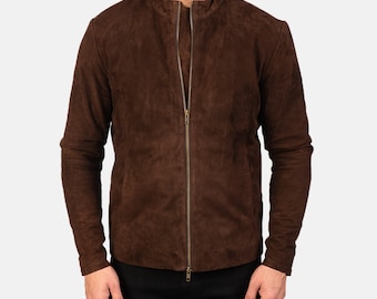 Brown Suede Biker Jacket