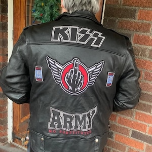Kiss leather jacket Etsy M xico