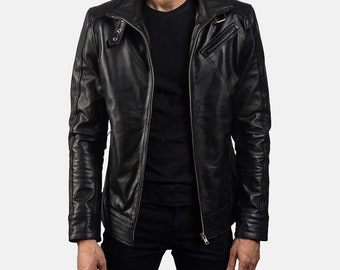 Black Biker Leather Jacket