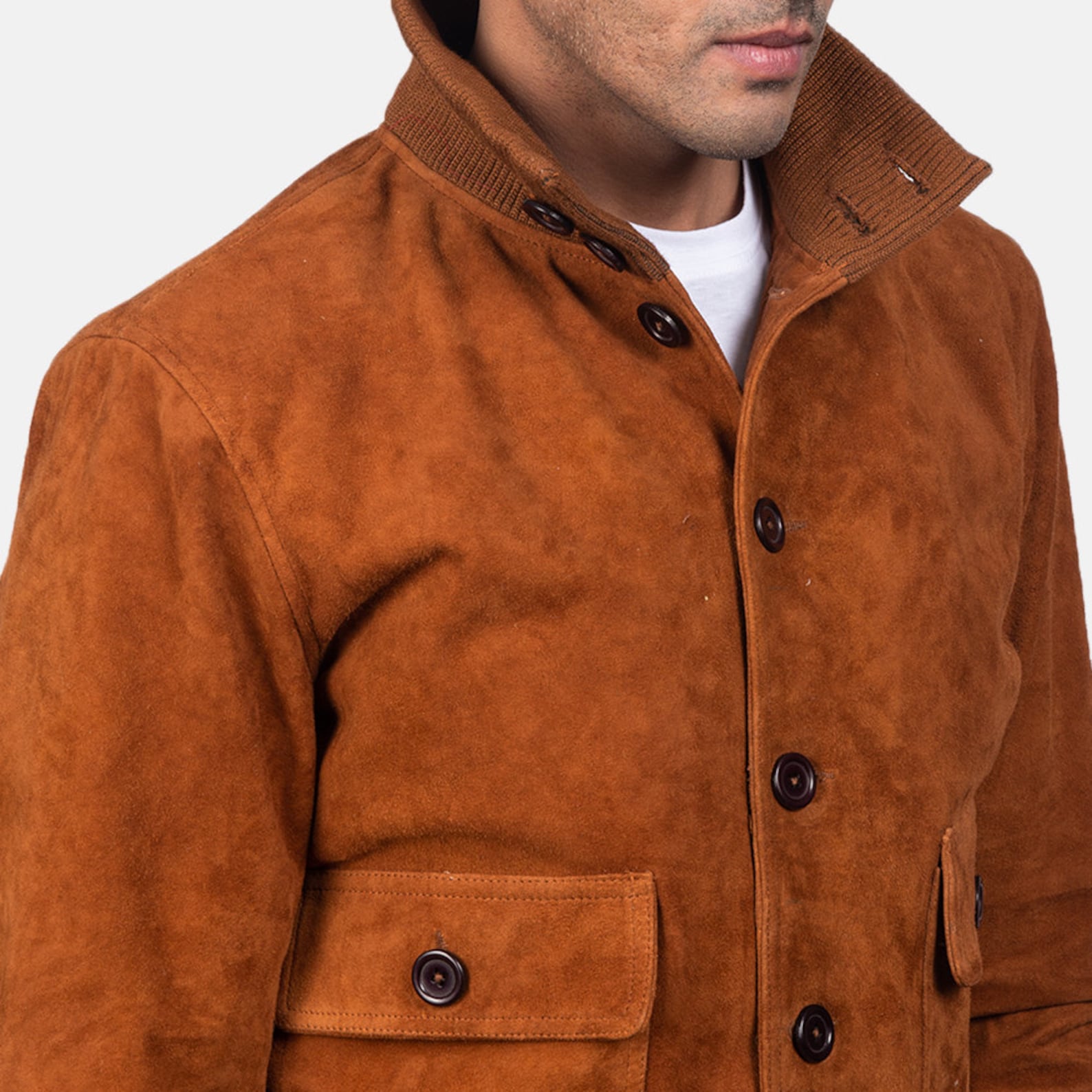 Suedine Cow Print Bomber - Beige/Brown main image 1