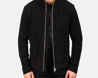 Black Suede Biker Jacket