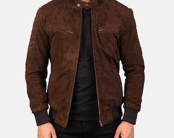 Suede Bomber Jacket