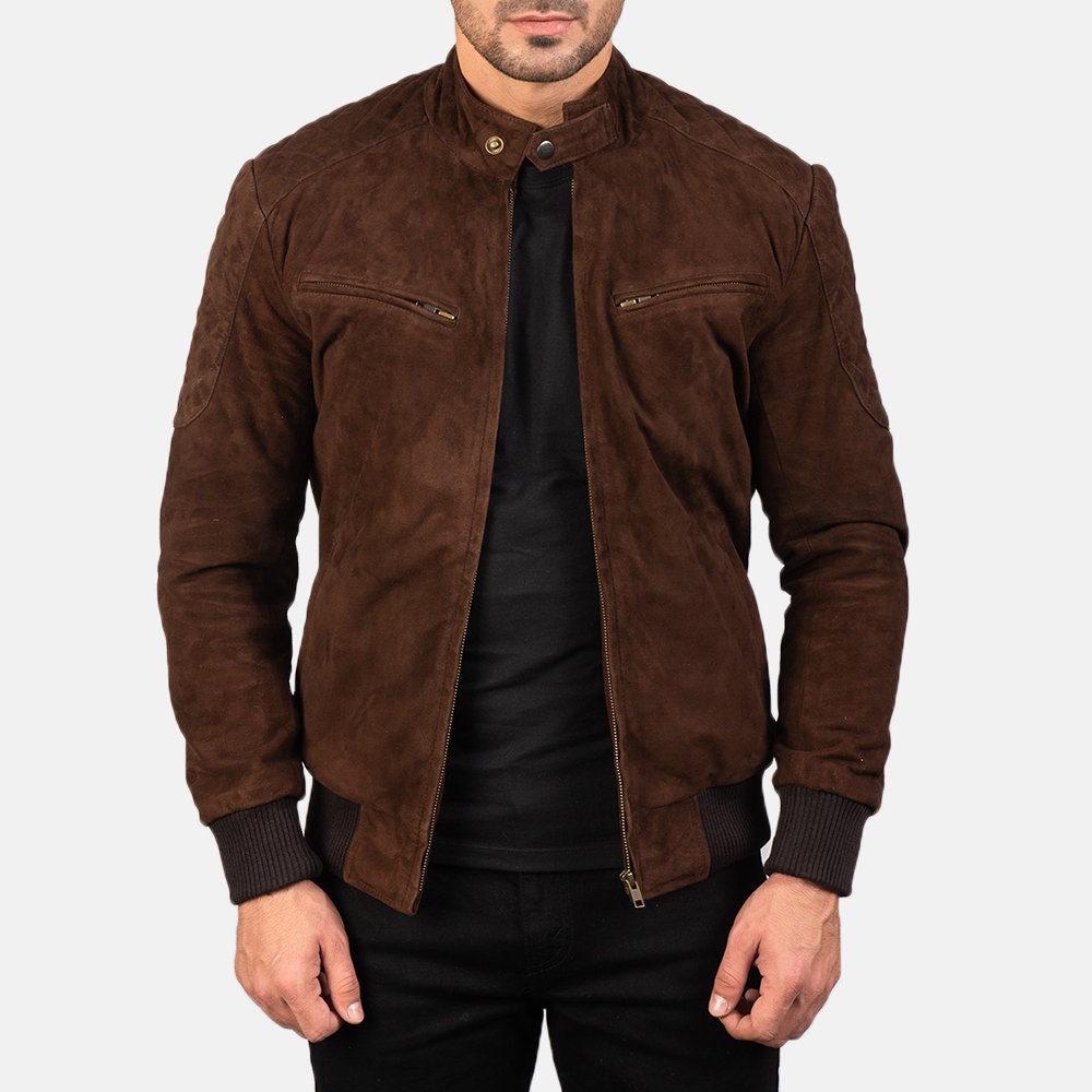Solenné – Sculpted volume – Suede bomber jacket main image 0