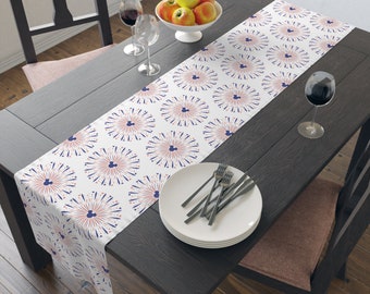 Hidden Mickey Mouse Firework Table Runner / Firework Print / Home Accent / Home Decor (Cotton, Poly)