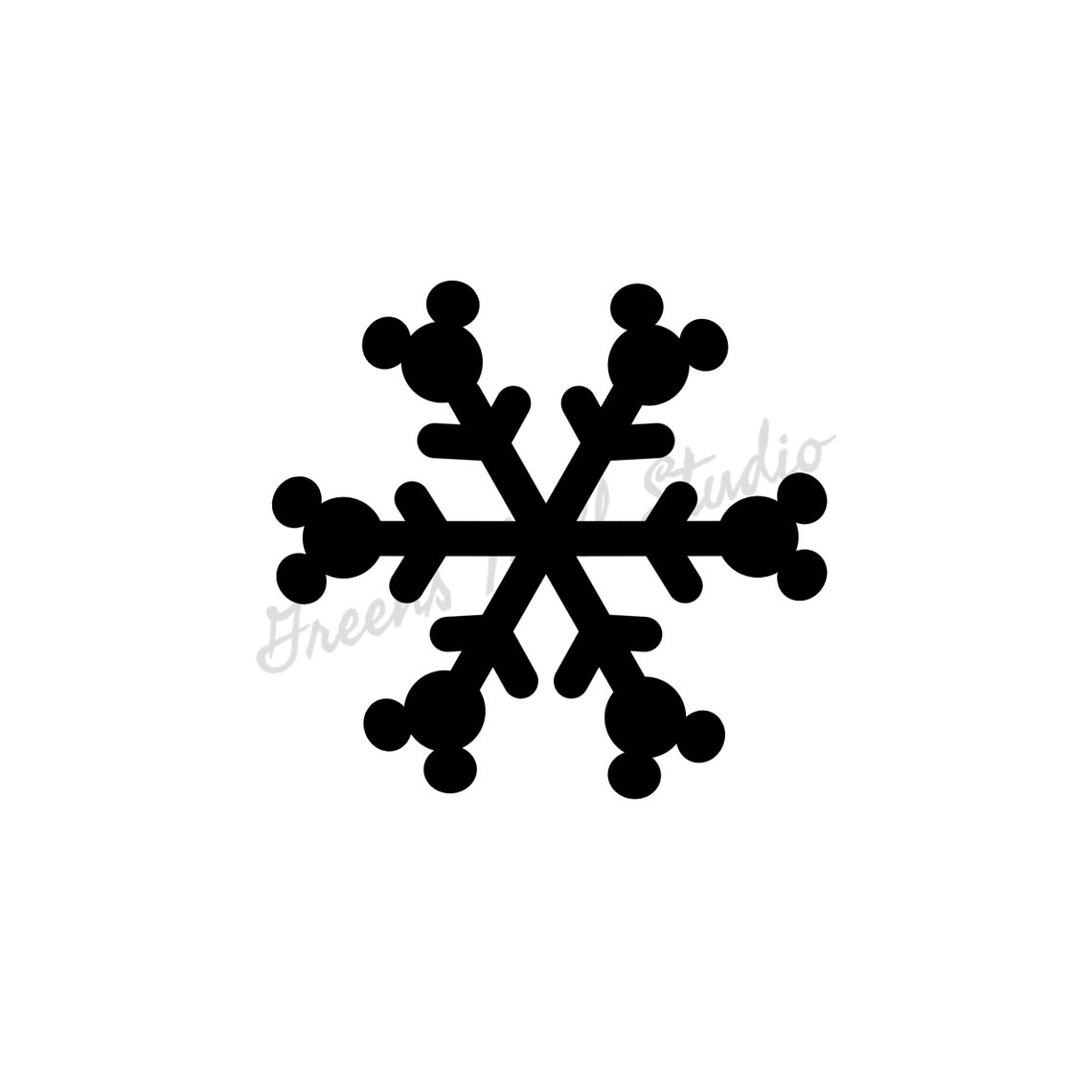 Snowflake Mickey Christmas Digital Download PNG JPG SVG Etsy