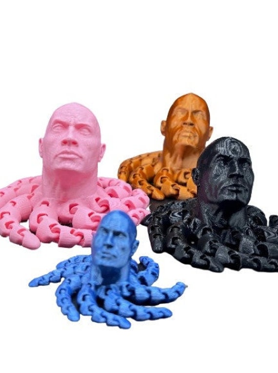 Among Rocks Dwayne Johnson 3D Printed 