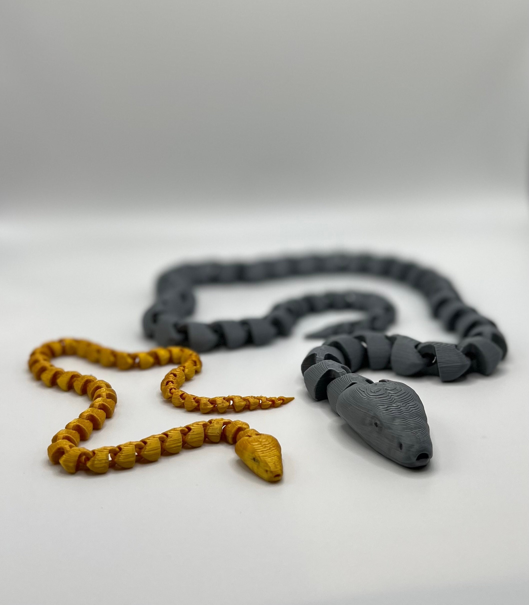 3D Printed Flexible Snake Fidget, Toys, Stress Reliever, ADHD, 2Ft
