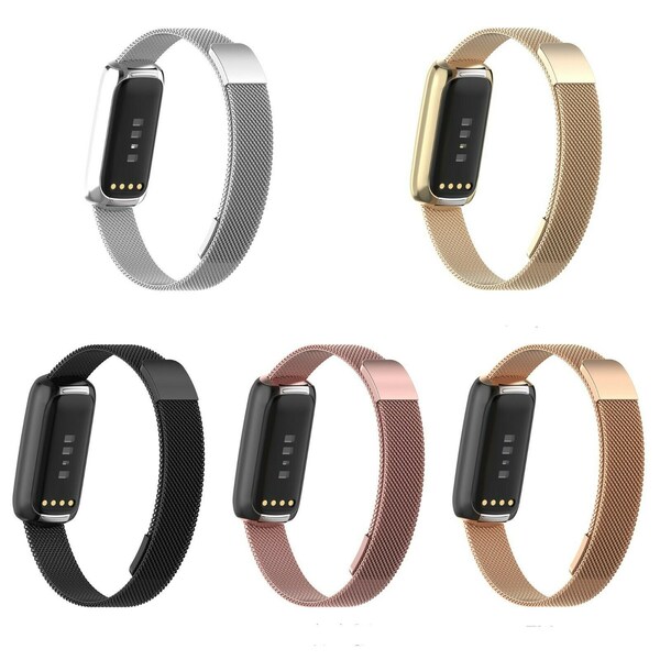 Fitbit Luxe Bands, Stainless Steel Bracelet Replacement Magnetic Closure Strap For Man Woman