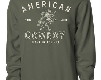 American Cowboy- Hoodie/Crewneck --Bareback Rider